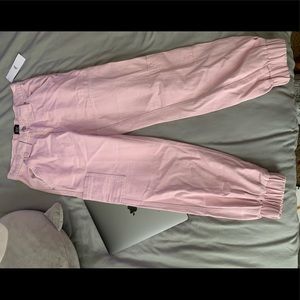 Pink jean joggers